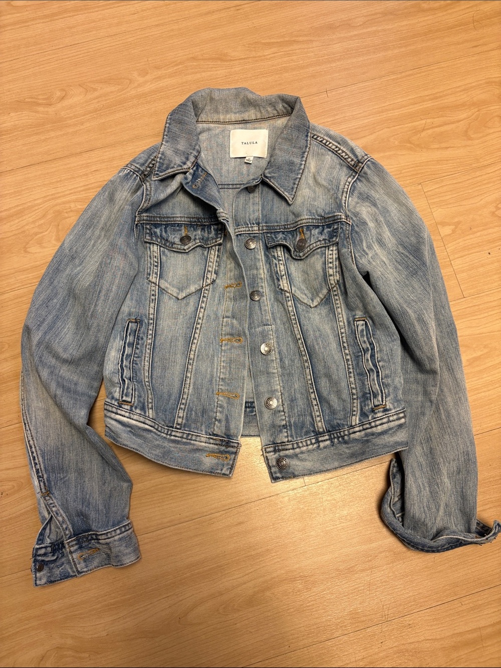 Talula Light Blue Washed Denim Jacket